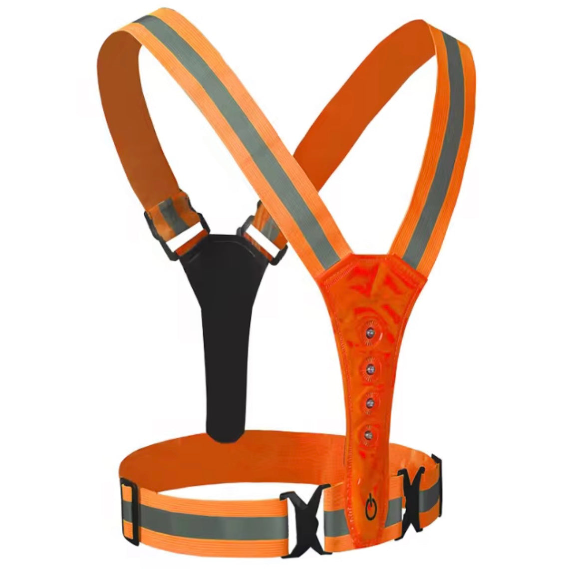 LED Veiligheidharnas Reflectie vest - Oranje